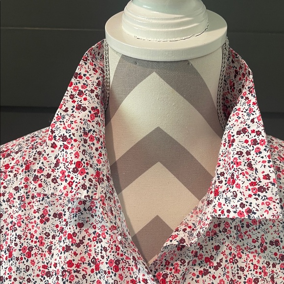 Banana Republic Cotton CottageCore Button Down Shirt With Ties At Cuffs Size M - Picture 2 of 7